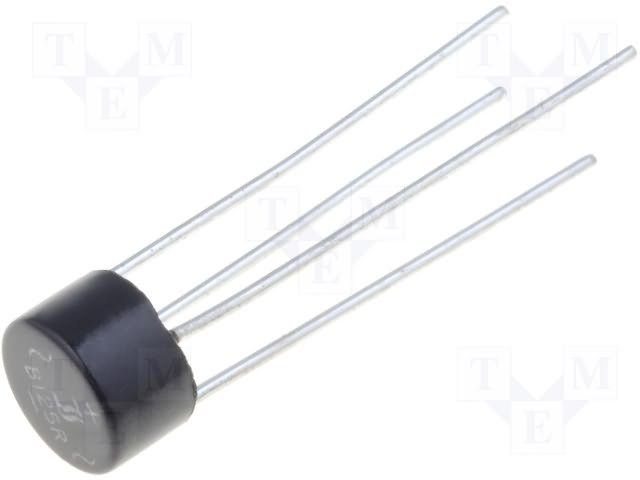 B500R diožu tilts, 1000V, 2A, 9x5mm, apaļš, vertikāla