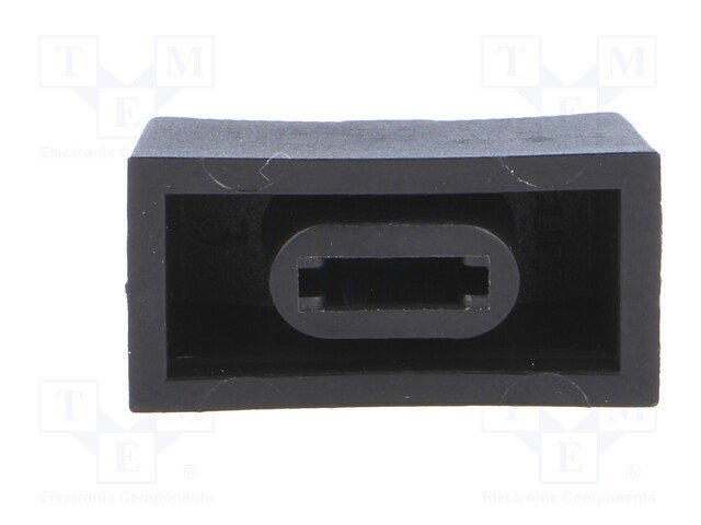 Potenciometru rokturitis 23x11x11mm, plastmasa, melna krasa, 6.3x1mm, iespiežamā, slīdīgam potenciometram,