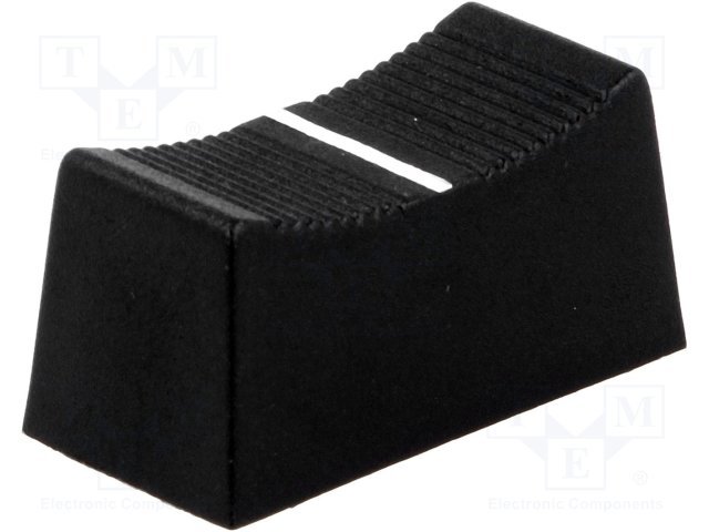 Potenciometru rokturitis 23x11x11mm, plastmasa, melna krasa, 6.3x1mm, iespiežamā, slīdīgam potenciometram,