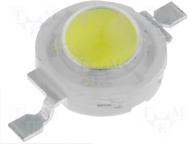 Ultra spožas gaismas diode, 5W, 320lm, 125grad, 3.0...4V/1400mA, EMITER, 6500K, auksta balta