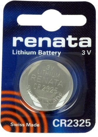 CR2325(BR2325) litija baterija, 3.0V, Ø23x2.5mm, RENATA, 4.8g.
