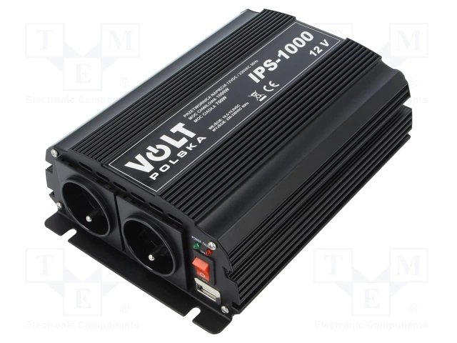 Sprieguma pārveidotājs 12V(10.5...15.5В DC)=>230V, modificeta sinusoida, 750W