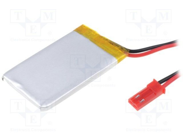 Akumulators Li-pol, 3.7V/270mAh, izvadi, 3.5x27x45mm