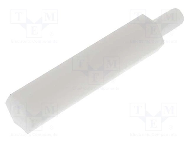 Distancers plastmasas L=25mm, M3 iekšeja vitne- M3 areja vitne