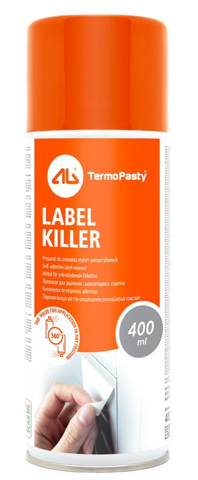 LABEL KILLER, pašlīmējošo etiķešu noņēmējs, aerosols, 400mL