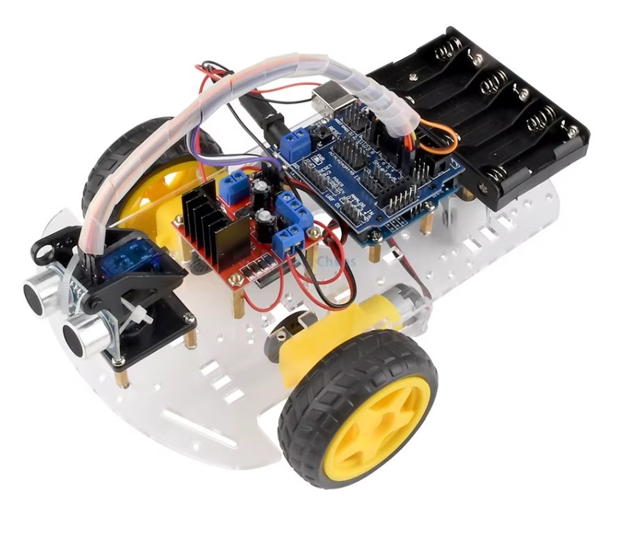 2WD ultraskaņas izvairīšanās izsekošanas viedais robota automašīnas DIY komplekta ātruma kodētājs ar akumulatora kasti, elektriskā rotaļlieta Arduino