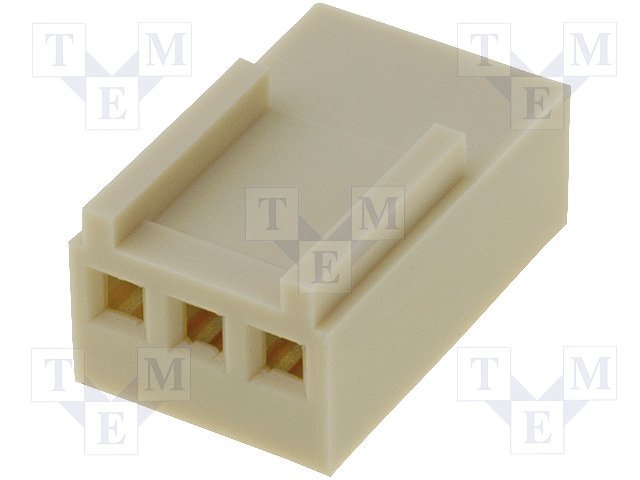 3pin, štekers/mama uz vadam, bez kontaktiem, solis=2.54mm, 250V/3A, NS25