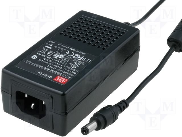 Barošanas bloks 220V=>48V, 0.52A, 5.5/2.1, 25W, bez barošanas vada, 0.21kg