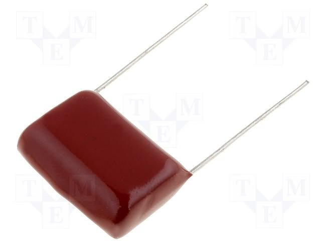 220nF, 250VDC, ±10%, plēves, poliesters kondensators, 10mm, 12x7x11mm