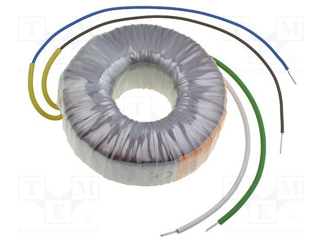 Transformators 230VAC=>115VAC, 435mA, 50VA, Ø80x33mm, toroids