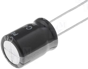 220/50V, 105C, Ø10x12.5mm, ±20%, Kondensators elektrolītisks, 2000h, SAMWHA, ar lokaniem izvadiem