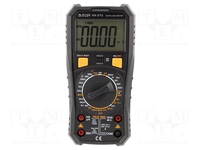 AX-573 Multimetrs (barošana 2 baterijas AA)