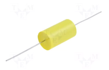 2.2mkF, 250VDC, ±5%, plēves, polipropilēna kondensators, Ø14.5x26mm, aksialie izvadi