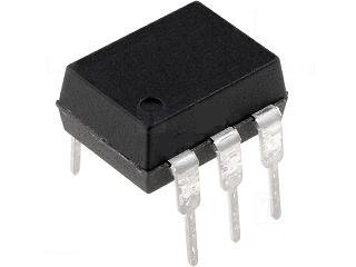 MOC3062 Mikroshēma Optotriac, 5.3kV, Uout: 600V, zero voltage crossing driver, DIP6