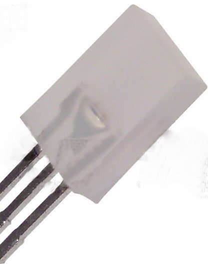 2x5x7mm, 2krasu taisnleņķa LED, sark.+zaļa ar kopīgo katodu, 20/12mcd, 100grad., 2.0V/2.2V/25mA, 625/568nm