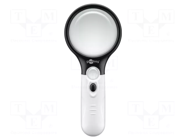 Lupa rokas x3 ar apgaismošanu, Ø75mm/Ø22mm, L=191, 3 baterijas 1.5V LR03 (AAA)