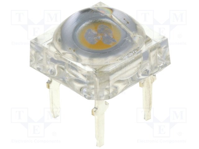 7x7mm, silta balta, superflux, 1560...2180mcd(7-9lm), 130°, 2.9...3.8V/30mA, 3000K, gaismas diode