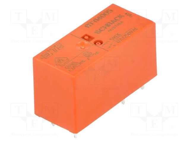 Relejs DC5V, SPDT, 12A/250VAC, 12A/24VDC, 62Ω(80mA), viens kontakts uz pārslēgšanu, 29x15.7x12.7mm, TE Connectivity