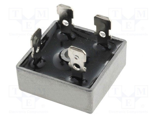 KBPC3502 Tiltiņš 200V 35A, plakanā veida izvadi 6.4*0.8mm