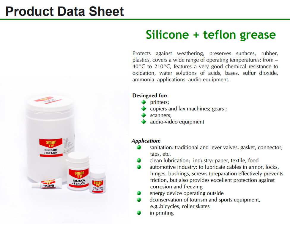 Smēre (silikons+teflons), -40...+210°C, 3.5gr.