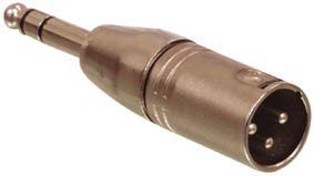 XLR pārēja 3PIN štekers uz 6.35mm štekers stereo