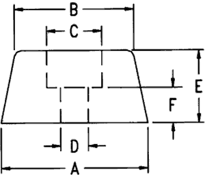 Kājiņa no PVH Ø25*5.8mm, diametrs caurumiem 3.3mm