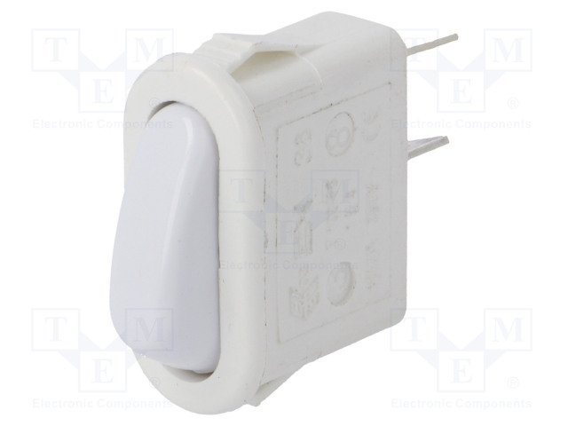 Taustiņslēdzis SPST, ON-OFF, 6A/250VAC, 22x30x11mm, melnā krasa, ar fiksāciju
