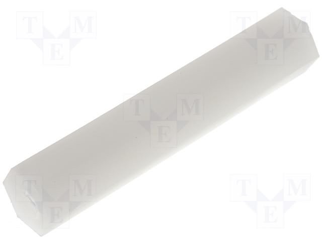 Distancers plastmasas L=30mm, M3 iekšeja vitne- M3 iekšeja vitne