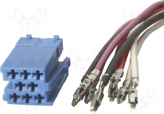 ZRS-ISO-3/N štekers mini ISO, 8pin, zila krasa