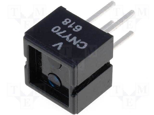 CNY70 Optrons, izeja fototranzistors, uz atspoguļojumu, CTR@If:5%@20mA, 32V