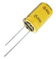 1500/25V, 105C, Ø12.5x20mm, ±20%, NXH sērija, Kondensatori zemas induktivitātes, SamYoung, 17mR, 10000h, ar lokaniem izvadiem