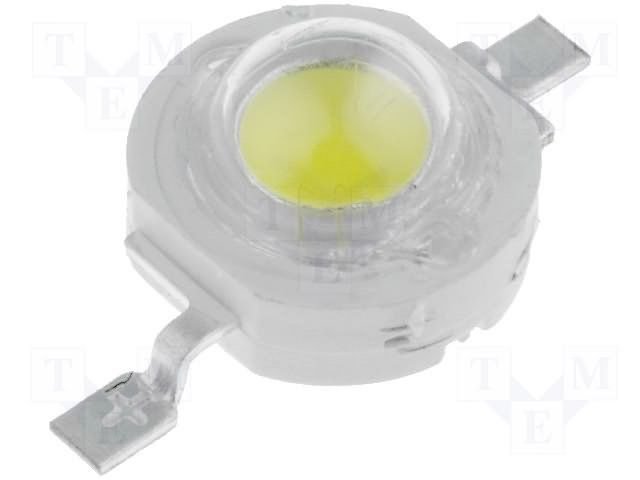 Ultra spožas gaismas diode, 3W, 200lm, 140grad, 3.5...4.5V/700mA, EMITER, 6500K, auksts balts