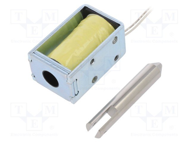 Elktromagnets, solenoid, vilkšanas, 12VDC, 9W, 11.42Ω, stiepjošs, 52N