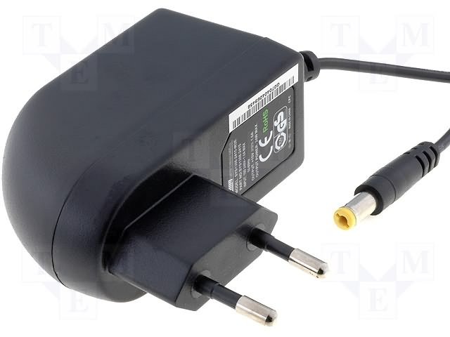 Barošanas bloks 220V=>15V, 1.6A, 5.5/2.1, 24W, 0.15kg
