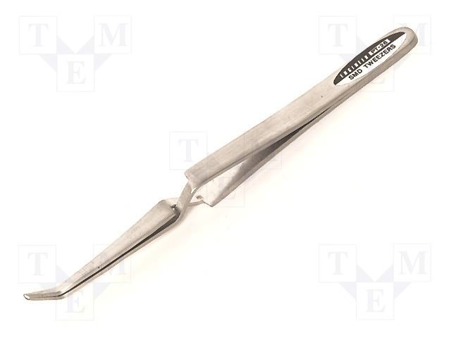 Pincete L=125mm, apgriezts, nerūsējošais tērauds