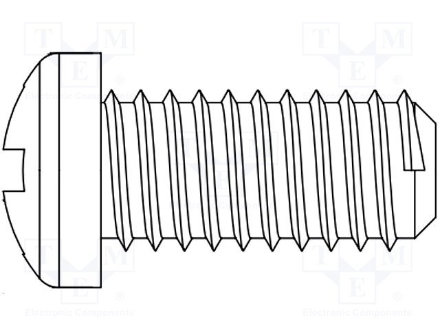 Skrūve plastmasas M3.0x6mm
