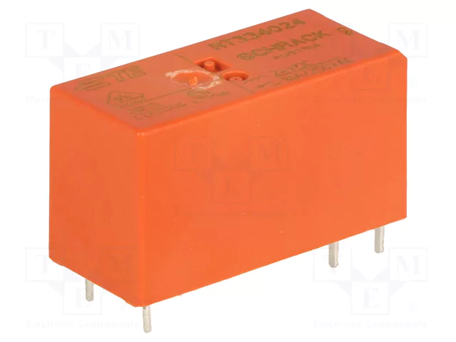 Relejs DC24V, SPST-NO, 16A/250VAC, 16A/24VDC, 1.44kΩ(16.66mA), viens kontakts uz saslēgšanu, 29x12.7x15.7mm, AgNi, TE Connectivity