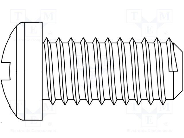 Skrūve plastmasas M4.0x6mm