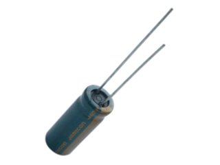 820/16V, 105C, Ø8x20mm, ±20%, Kondensatori zemas induktivitātes, Jamicon, 45mR, 1000h, ar lokaniem izvadiem