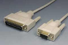 25pin štekers/9pin ligzda, 1-8, 2-3, 3-2, 4-20, 5-7, 6-6, 7-4, 8-5, 9-22, GND-GND, vads, 1.8m