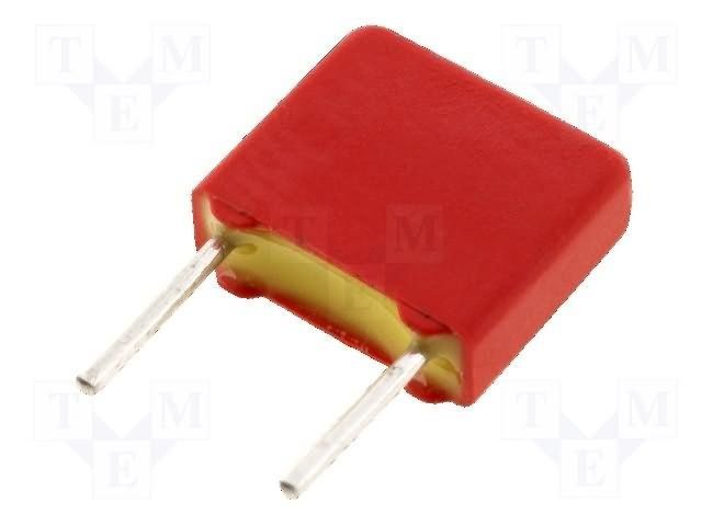 6.8nF/100VDC, 63VAC, ±10%, poliesters kondensātors, 5mm, 2.5x6.5x7.2mm, WIMA