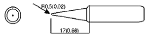 Loduzgalis 0.5mm, lodešanai stacijai ETC-RW900D