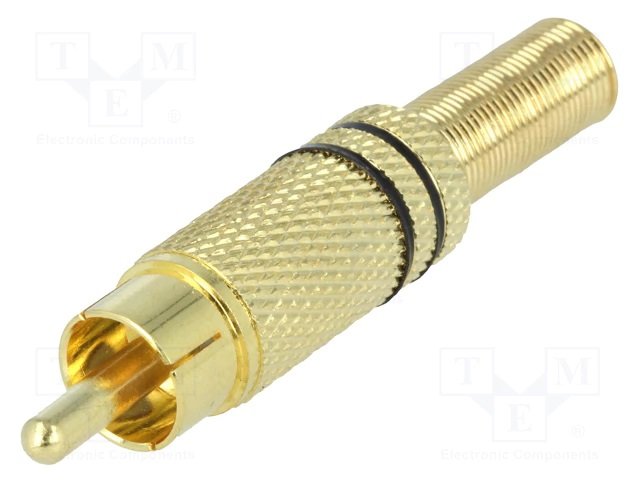 RCA štekers metāla GOLD, melna krasa