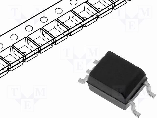 PC357N SMD Optrons, izeja fototranzistors, 80V, 3.75kV, Mini-flat 4pin