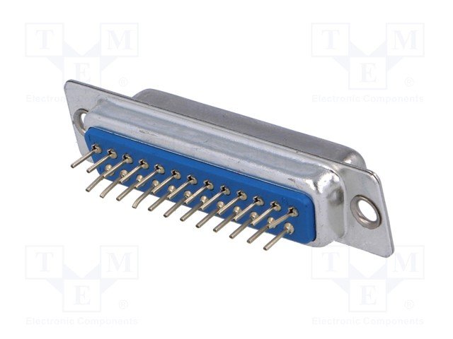 25PIN D-SUB, ligzda, gold, PCB type