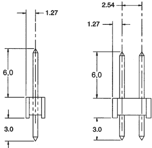 2.54mm uz PCB 2x40pin, štekers