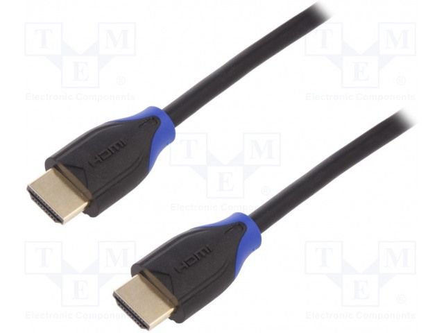 HDMI 19p štekers/19p štekers, versija 2.0, High Speed + Ethernet, 4K, UHD, 1m