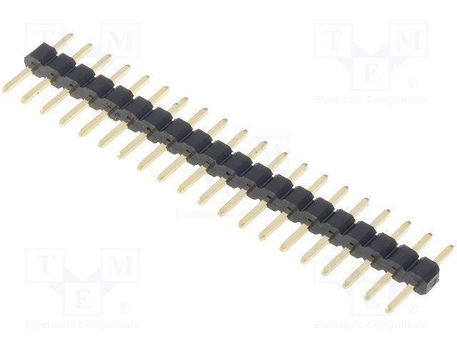 2.0mm, 1x20pin, štekers, THT, taisna