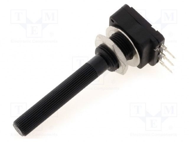 2M5 mono, 16x16x6.5mm, D=6mm, L=40mm, 200mW, potenciometrs ar lineare atkarību