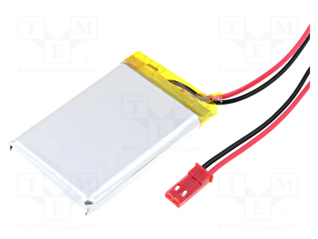 Akumulators Li-pol, 3.7V/980mAh, izvadi, 5.7x34x50mm